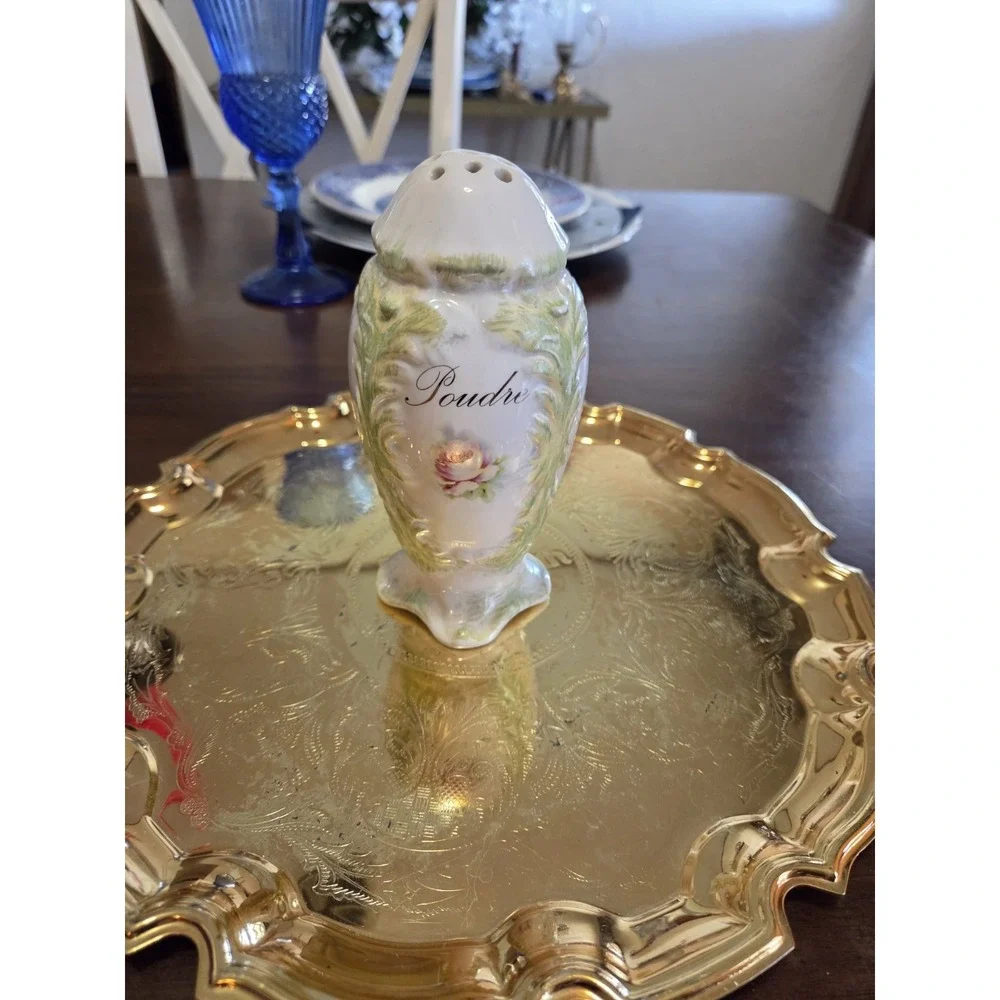 Vintage French Powder Decanter, Victorian Inspired